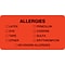 Medical Arts Press® Allergy Warning Medical Labels, Allergies, Fluorescent Red, 1-3/4x3-1/4, 500 La