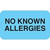 Medical Arts Press® Allergy Warning Medical Labels, No Known Allergies, Light Blue, 7/8x1-1/2, 500