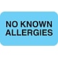 Medical Arts Press® Allergy Warning Medical Labels, No Known Allergies, Light Blue, 7/8x1-1/2", 500 Labels
