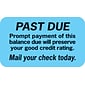 Medical Arts Press® Past Due Collection Medical Labels, Past Due, Light Blue, 7/8x1-1/2", 500 Labels