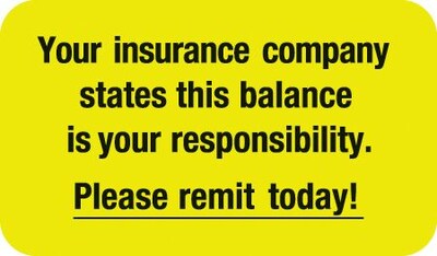 Medical Arts Press® Patient Insurance Labels, Your Insurance Co. States, Fl Chartreuse, 7/8x1-1/2,500 Labels