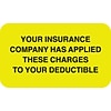 Medical Arts Press® Patient Insurance Labels, Applied to Deductible, Fl Chartreuse, 7/8x1-1/2, 500