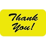 Medical Arts Press® Reminder & Thank You Collection Labels, Thank You!, Fluorescent Chartreuse, 7/8x