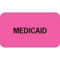 Medical Arts Press® Insurance Chart File Medical Labels, Medicaid, Fluorescent Pink, 7/8x1-1/2, 500