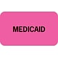 Medical Arts Press® Insurance Chart File Medical Labels, Medicaid, Fluorescent Pink, 7/8x1-1/2", 500 Labels