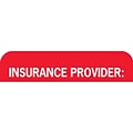 Insurance Chart File Medical Labels, Insurance Provider, Red and White, 7/8x1-1/2, 500 Labels