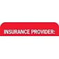 Insurance Chart File Medical Labels, Insurance Provider, Red and White, 7/8x1-1/2", 500 Labels