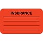 Medical Arts Press® Insurance Chart File Medical Labels, Insurance/Lines, Fluorescent Red, 7/8x1-1/2", 500 Labels