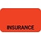 Medical Arts Press® Insurance Chart File Medical Labels, Insurance, Fluorescent Red, 7/8x1-1/2, 500