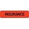 Insurance Chart File Medical Labels, Insurance, Fluorescent Red, 5/16x1-1/4, 500 Labels