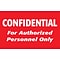 Medical Arts Press® Patient Record Labels, Confidential/Authorized Personnel, Red, 2-1/2x4, 100 Lab