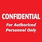 Medical Arts Press® Patient Record Labels, Confidential/Authorized Personnel, Red, 2x2", 500 Labels