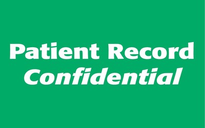 Medical Arts Press® Patient Record Labels, Patient Record Confidential, Green, 4x2-1/2, 100 Labels