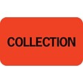 Collection & Notice Collection Medical Labels, Fluorescent Red, 7/8x1-1/2, 500 Labels