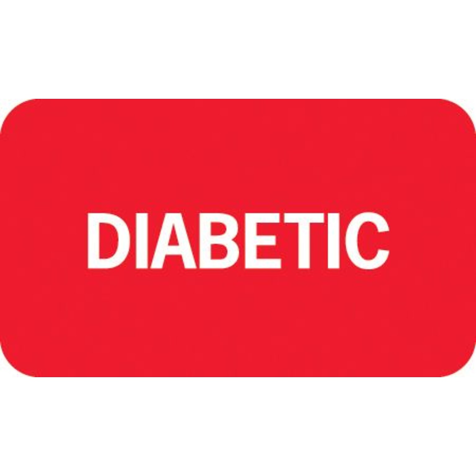 Medical Arts Press® Chart Alert Medical Labels, Diabetic, Red, 7/8x1-1/2, 500 Labels