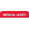 Chart Alert Medical Labels, Medical Alert, Red and White, 7/8x1-1/2, 500 Labels