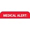 Chart Alert Medical Labels, Medical Alert, Red and White, 7/8x1-1/2, 500 Labels