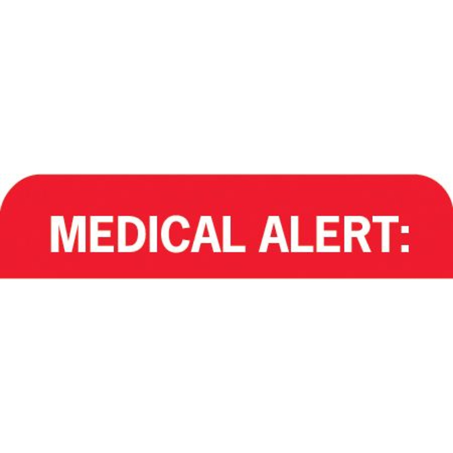 Chart Alert Medical Labels, Medical Alert, Red and White, 7/8x1-1/2, 500 Labels