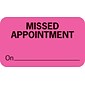 Medical Arts Press® Chart Alert Medical Labels, Missed Appointment, Fluorescent Pink, 7/8x1-1/2, 50