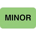 Medical Arts Press® Chart Alert Medical Labels, Minor, Fluorescent Green, 7/8x1-1/2, 500 Labels