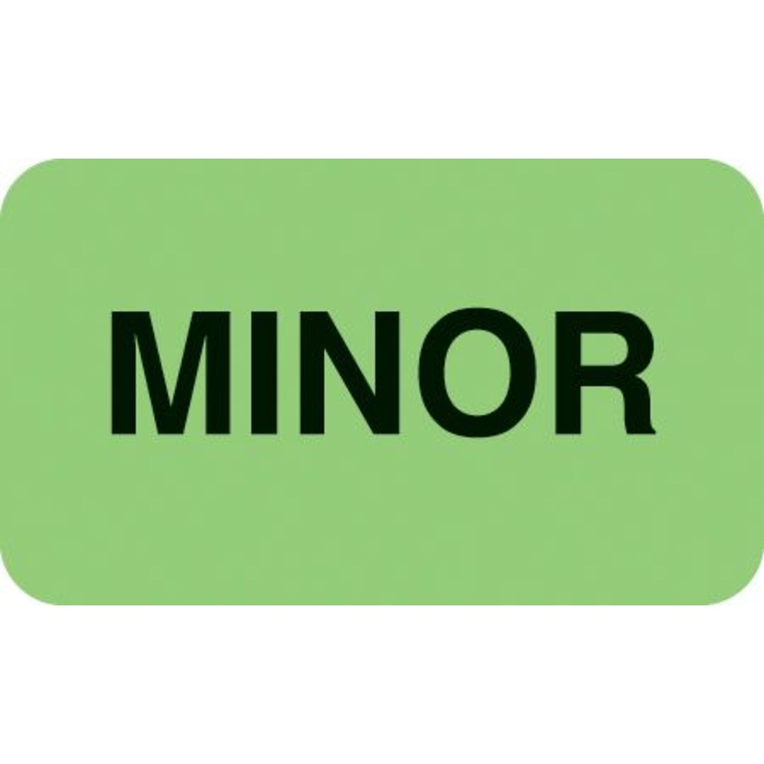 Medical Arts Press® Chart Alert Medical Labels, Minor, Fluorescent Green, 7/8x1-1/2, 500 Labels