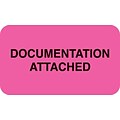 Medical Arts Press® Insurance Carrier Collection Labels, Documentation Attached, Fl Pink, 7/8x1-1/2, 500 Labels