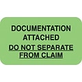 Medical Arts Press® Insurance Carrier Collection Labels, Documentation Attached, Fl Green, 7/8x1-1/2