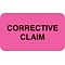 Medical Arts Press® Insurance Carrier Collection Labels, Corrective Claim, Fl Pink, 7/8x1-1/2, 500