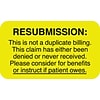 Medical Arts Press® Insurance Carrier Collection Labels, Resubmission, Fl Chartreuse, 7/8x1-1/2, 50