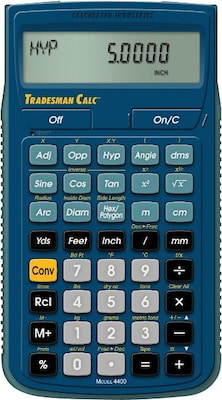 Calculated Industries Tradesman Calc (4400) Industrial Calculator, Blue