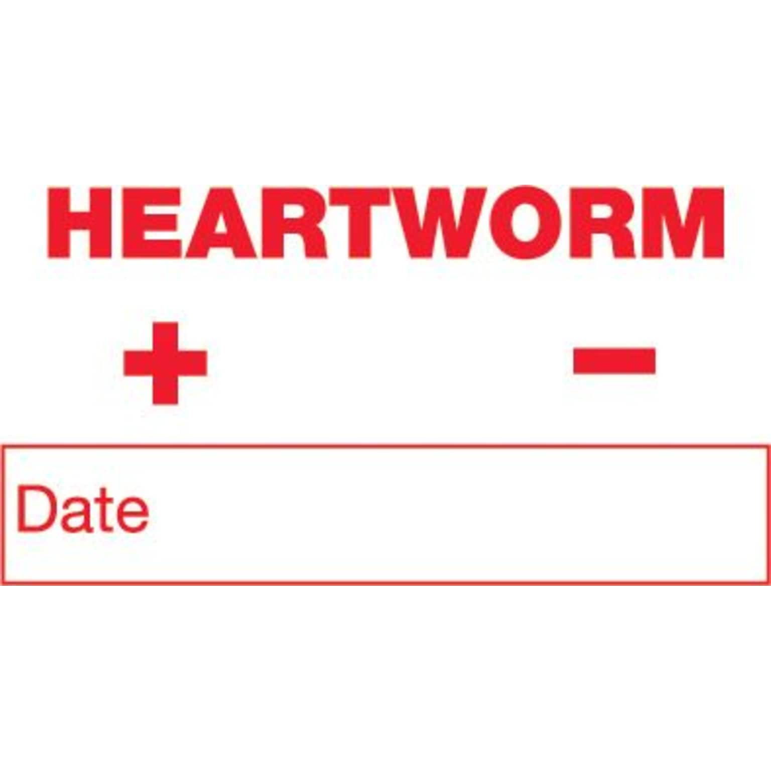 Medical Arts Press® Medical Laboratory Labels, Heartworm, White, 7/8x1-1/2, 500 Labels