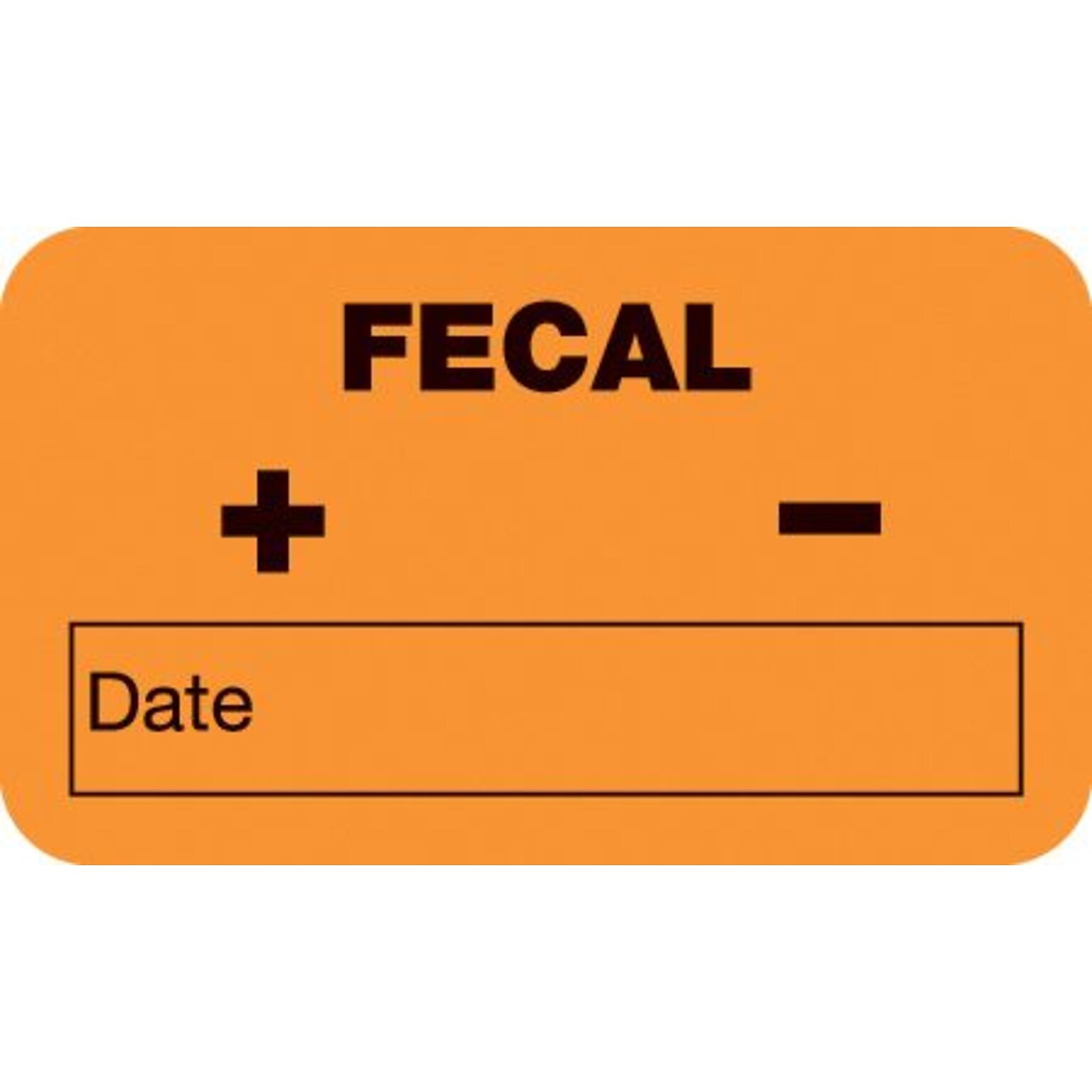 Medical Arts Press® Medical Laboratory Labels, Fecal, Orange, 7/8x1-1/2, 500 Labels