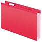 Pendaflex Reinforced 2" Extra Capacity Hanging Folders, Legal, Red, 25/Box