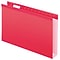 Pendaflex Reinforced 2 Extra Capacity Hanging Folders, Legal, Red, 25/Box