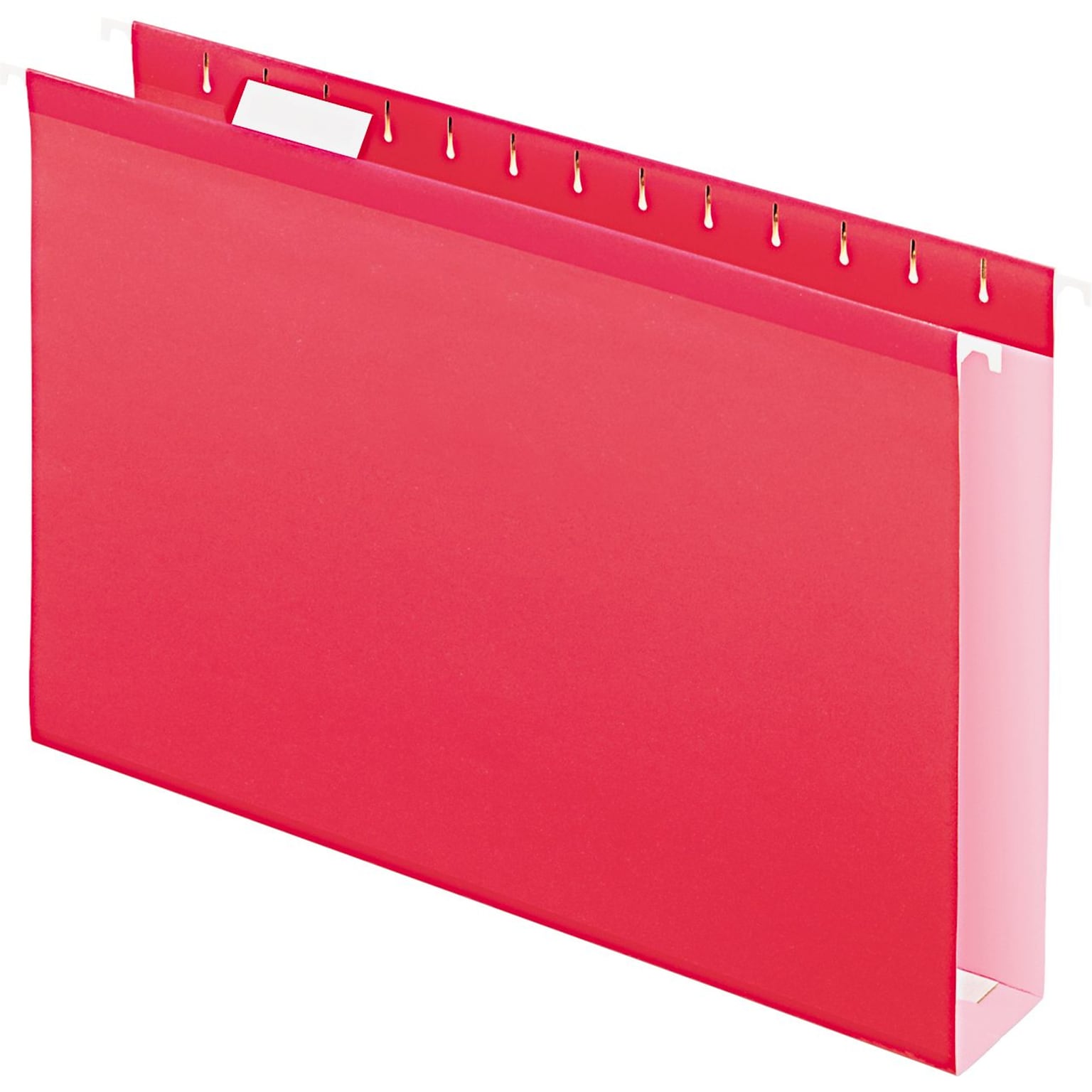 Pendaflex Reinforced 2 Extra Capacity Hanging Folders, Legal, Red, 25/Box