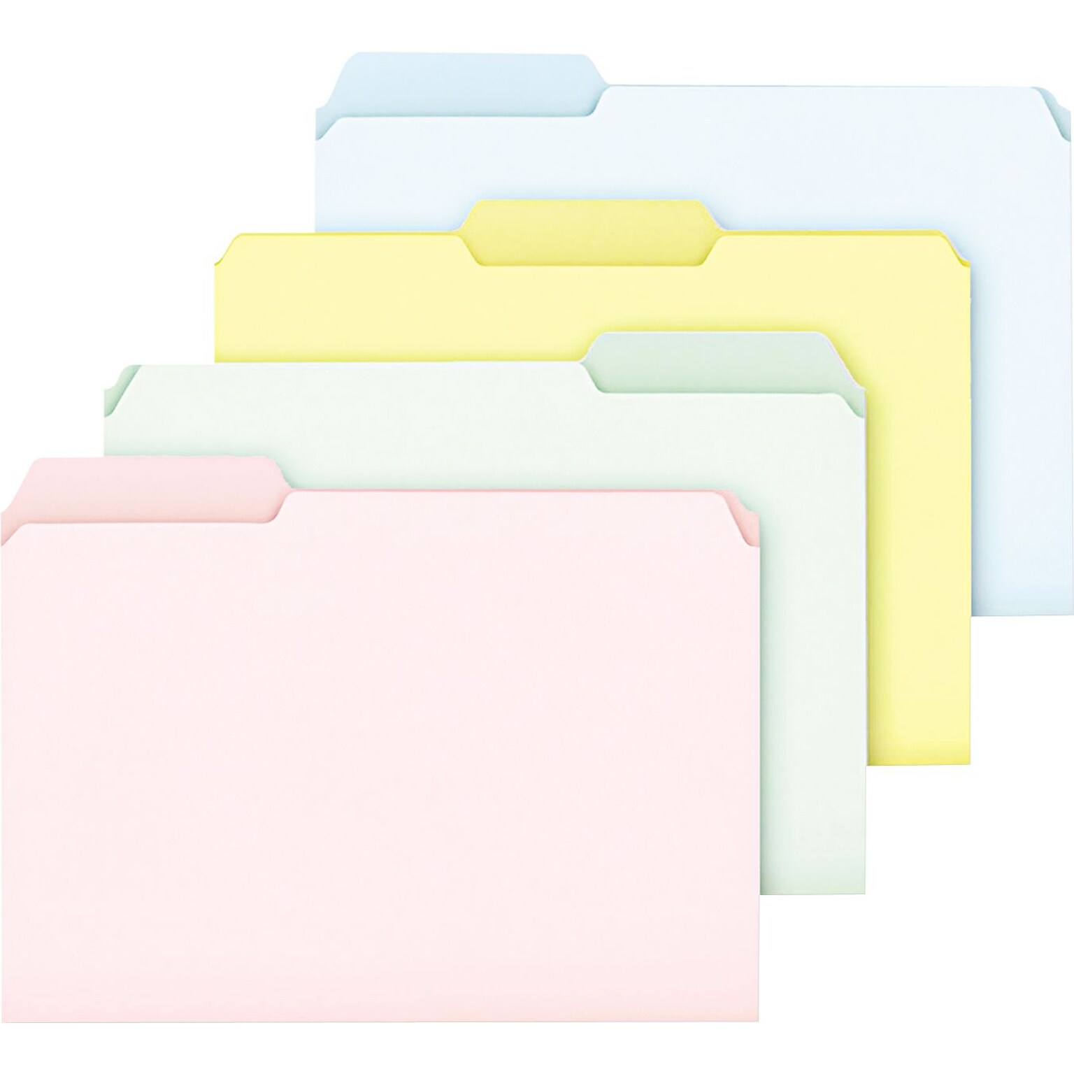 Pendaflex Pastel Color File Folders, 1/3 Cut Top Tab, Letter, Assorted, 100/Box (C21 1/3 PASR)