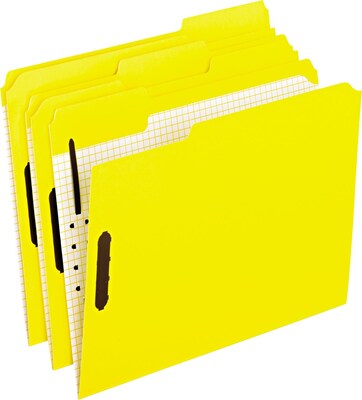 Pendaflex File Folder, 2 Tab, Letter Size, Yellow, 50/Box (PFX 21309)