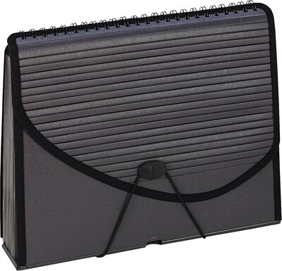 Pendaflex 13-Pocket Expanding Spiral File, Letter, Foam Poly, Smoke