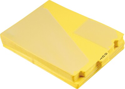 Pendaflex Out Index File Guide, Letter, Yellow, 50/Box (13544)