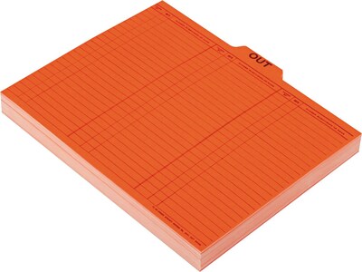 Pendaflex Out Index File Guide, Letter, Salmon, 100/Box (PFX2051)