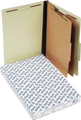Pendaflex Recycled Classification Folder, 2-Dividers, 2 Expansion, Legal Size, Apple Green, 10/Box (PFX 2257G)