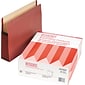 Oxford Premium Heavy Duty Reinforced File Pocket, 7" Expansion, Letter Size, Redrope, 5/Box (PFX45302)