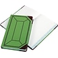Boorum & Pease Record Book, 7 5/8" x 12 1/2", Green/Red, 250 Sheets/Book (67 1/8-500-R)