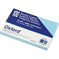 Oxford Unruled Index Cards, 5 x 8, Blue, 100/Pack