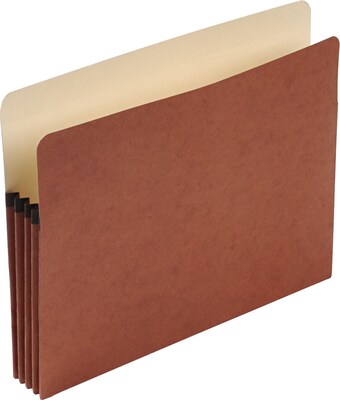 Pendaflex 30% Recycled Heavy Duty Reinforced File Pocket, 3 1/2 Expansion, Letter Size, Brown (S24E)