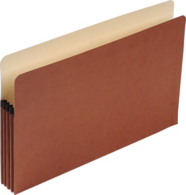 Pendaflex Reinforced File Pocket, 3 1/2 Expansion, Legal Size, Redrope (902936)