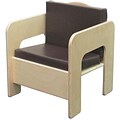 Wood Designs™ 20(H) Plywood Padded Chair, Brown Cushion