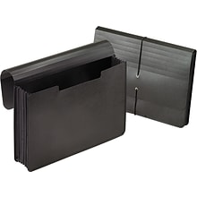 Pendaflex Plastic Wallet, 5.24 Expansion, Legal Size, Black (PFX 82014)