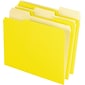 Pendaflex Two-Tone File Folder, 3 Tab, Letter Size, Yellow, 100/Box (PFX 152 1/3 YEL)