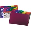 Oxford Card Guides, Alpha, 1/5 Tab, Polypropylene, 5 x 8, 25/Set